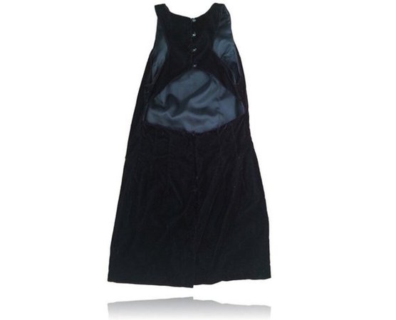 90s Open Back Black Velvet Mini Dress //Buttons at Back of | Etsy