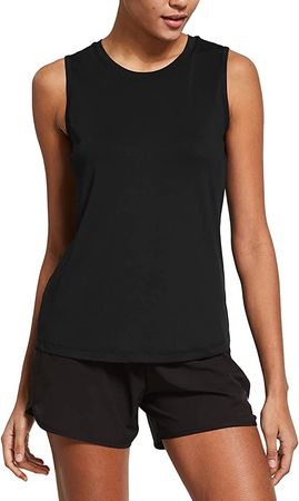 Amazon.com: BALEAF Women's Workout Tank Tops Sleeveless Running Shirts Activewear Gym Tops Black Size M : Clothing, Shoes & Jewelry