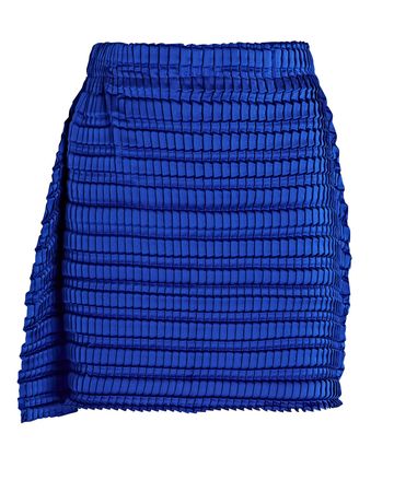 Sid Neigum KJ Pleated Mini Skirt In Blue | INTERMIX®