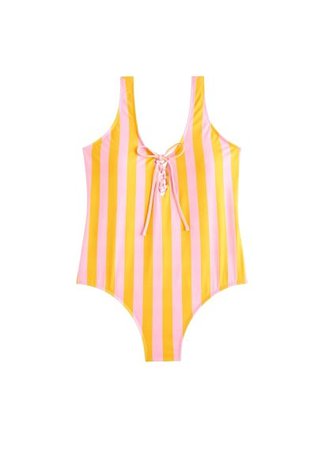Violeta BY MANGO Stripes print swimsuit
