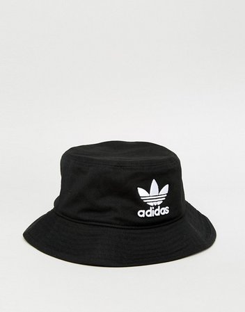 adidas Originals trefoil bucket hat in black bk7345 | ASOS