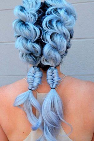 braided mermaid blue hair