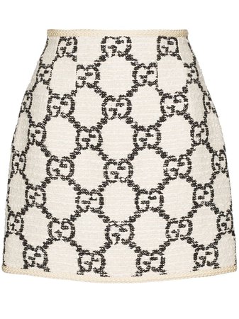 Gucci GG Pattern Tweed Mini Skirt - Farfetch