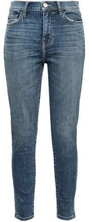 The High Waist Stiletto Faded High-rise Skinny Jeans