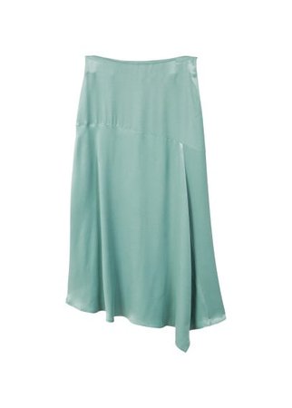 MANGO Satin asymetric skirt