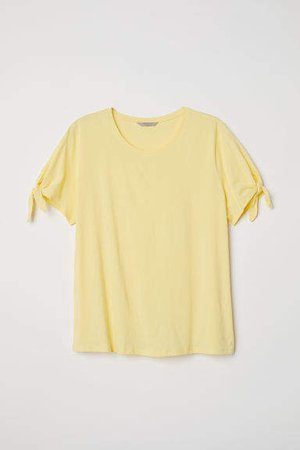 H&M+ Cotton Top - Yellow