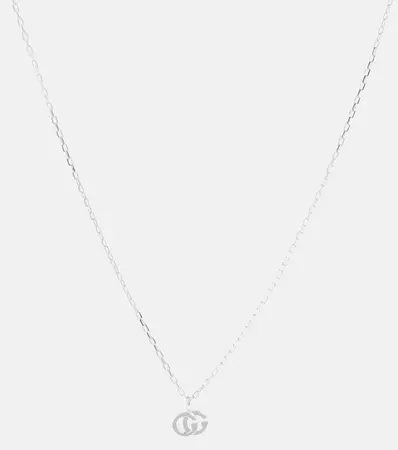 GG Running 18 Kt White Gold Necklace in Silver - Gucci | Mytheresa