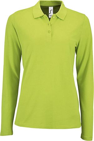 SOL'S Womens/Ladies Perfect Long Sleeve Pique Polo Shirt at Amazon Women’s Clothing store
