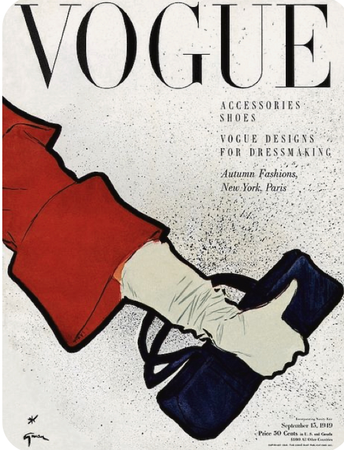vintage red vogue magazine fashion photography