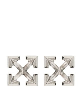 Shop Off-White mini Arrow stud earrings with Express Delivery - FARFETCH