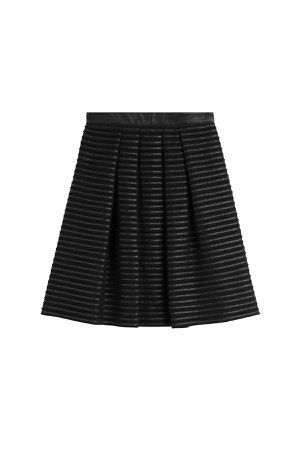 Pleated Silk Skirt Gr. UK 8