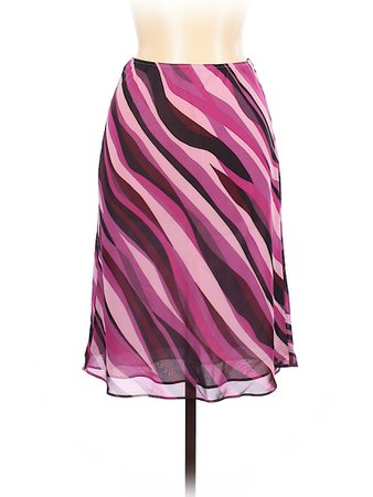 Apostrophe 100% Polyester Stripes Purple Casual Skirt Size 10 - 12 - 50% off | thredUP