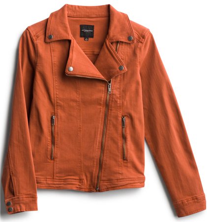 burnt orange jean jacket