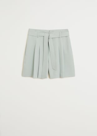 Belt crepé shorts - Woman | Mango Cyprus (Euros)