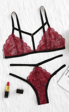 red lace lingerie