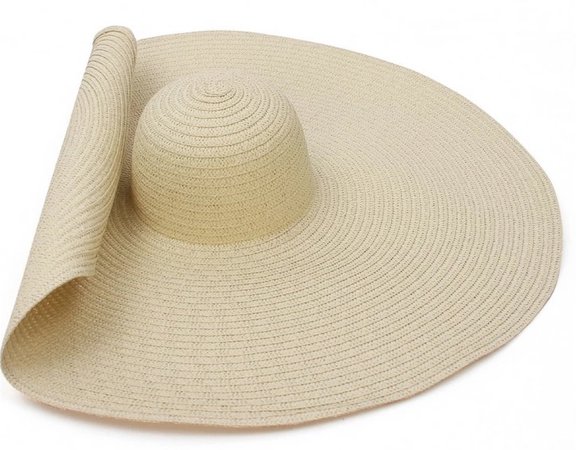 Large brim straw hat