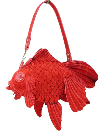 Red Unique Koi Goldfish Handbag