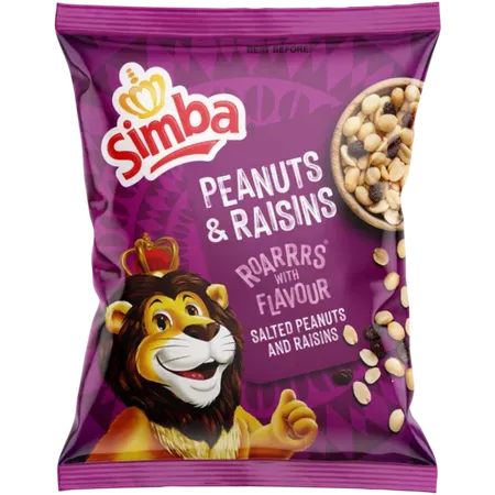 Simba Salted Peanuts & Raisins Bag 450g | Roasted, Salted & Flavoured Nuts | Biltong, Dried Fruit, Nuts & Seeds | Food Cupboard | Food | Checkers ZA