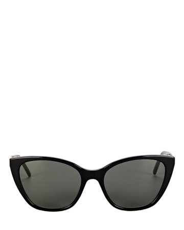 Saint Laurent Soft Narrow Cat Eye Sunglasses | INTERMIX®