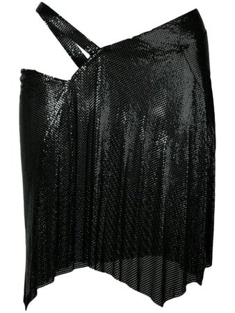 Fannie Schiavoni Wrap-Design Chainmail Skirt | Farfetch.com