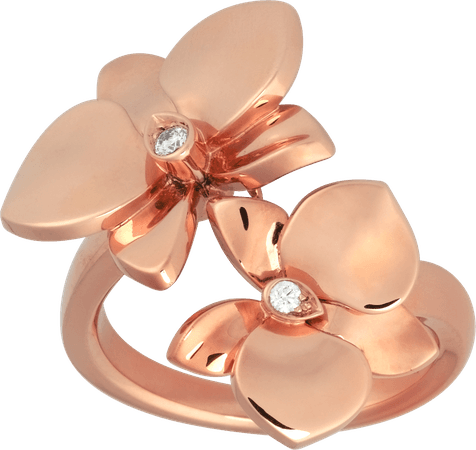 Caresse d’Orchidées par Cartier ring Pink gold, diamonds