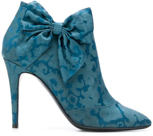 Les Chaussons De brocade bow booties