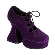 WITCH-130 Purple Velvet Heels