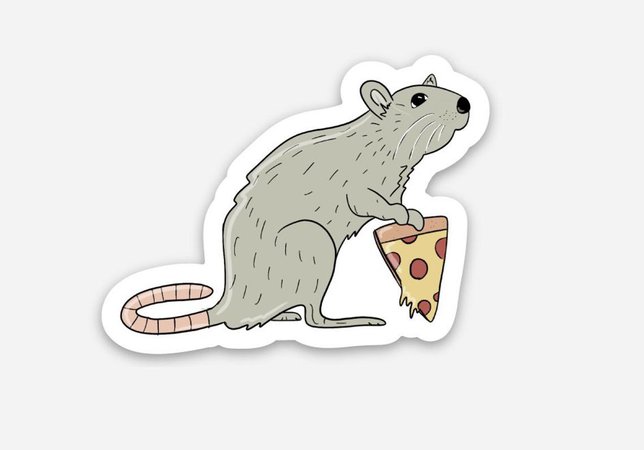 NYC Pizza Rat Vinyl Sticker New York City Die Cut Sticker | Etsy