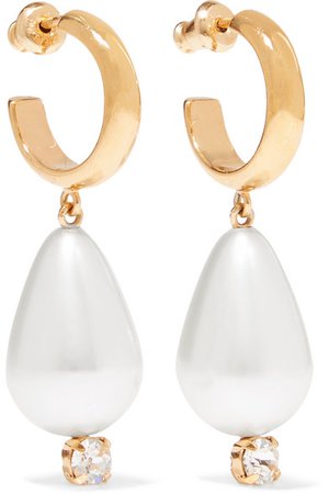 Simone Rocha | Gold-tone, faux pearl and crystal earrings | NET-A-PORTER.COM