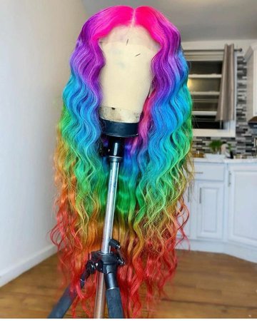 Full Rainbow Wig