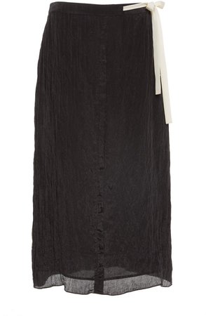 Proenza Schouler PSWL Crinkle Satin Tie Waist Skirt Size: 2