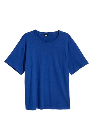 Slub Jersey T-shirt - Bright blue - Men | H&M US