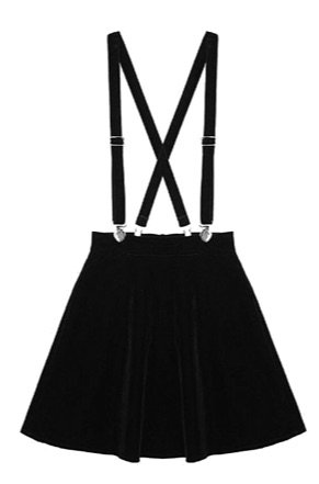 Black Suspender Skirt