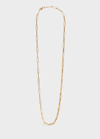 Chaîne Plate Necklace in Vermeil | CELINE Official Website