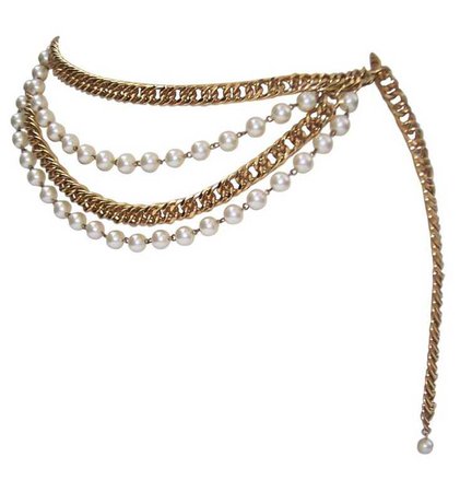 chain pearl belt