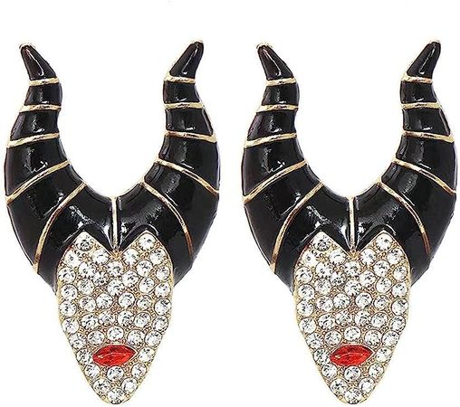 Amazon.com: Maleficent Earrings for Women. Super Cute Hand Jeweled Villain Earrings for Women. Sleeping Beauty Cosplay Earrings for Women,: Clothing, Shoes & Jewelry