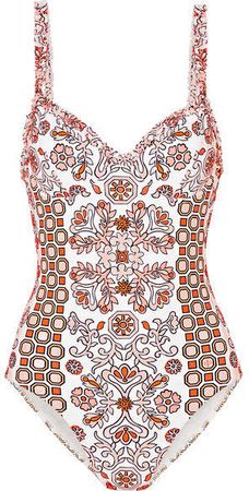 Hicks Garden Printed Underwired Swimsuit - Orange