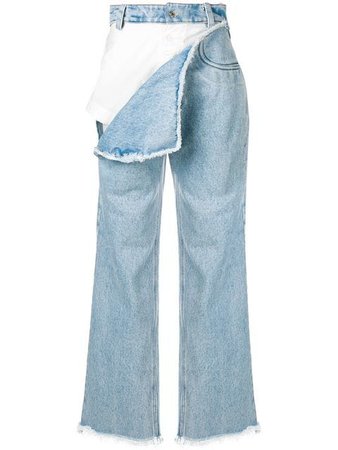 Seen Users torn flap jeans £841 - Buy Online - Mobile Friendly, Fast Delivery
