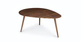 Wild Walnut 42.5" Wide Amoeba Wood Coffee Table | Article