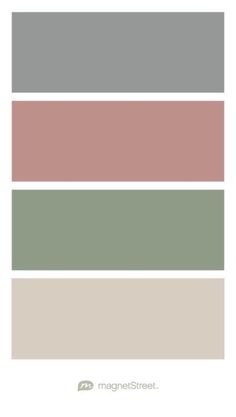 Color Palette Pink Green Grey / Gray