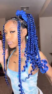 blue braids black girl - Google Search