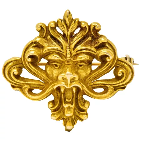 Art Nouveau Gold Brooch