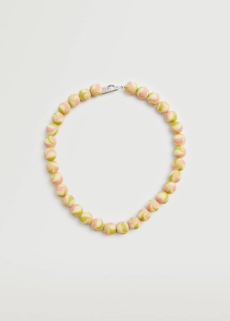 Clay bead necklace - Women | Mango USA