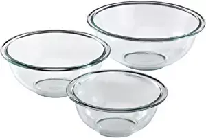Amazon.com: Pyrex Smart Essentials 3-Piece Prepware Mixing Bowl Set, 1-Qt, 1.5-Qt ,and 2.5-Qt Glass Mixing Bowls, Dishwasher, Microwave and Freezer Safe : Everything Else