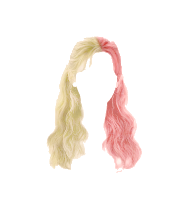 Vanilla Strawberry Hair | Blonde Pink Split Dye Half Up Pulled Back (Dei5 edit)