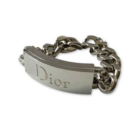 dior logo silver bracelet