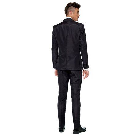 Men's Suitmeister Slim-Fit Solid Black Suit & Tie Set | Kohls