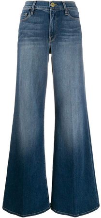 high-waisted wide jeans
