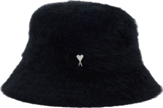 AMI Paris Ami de Coeur-plaque bucket hat