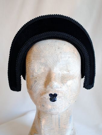 Black Velvet French Hood Tudors Headdress gothic Lolita | Etsy